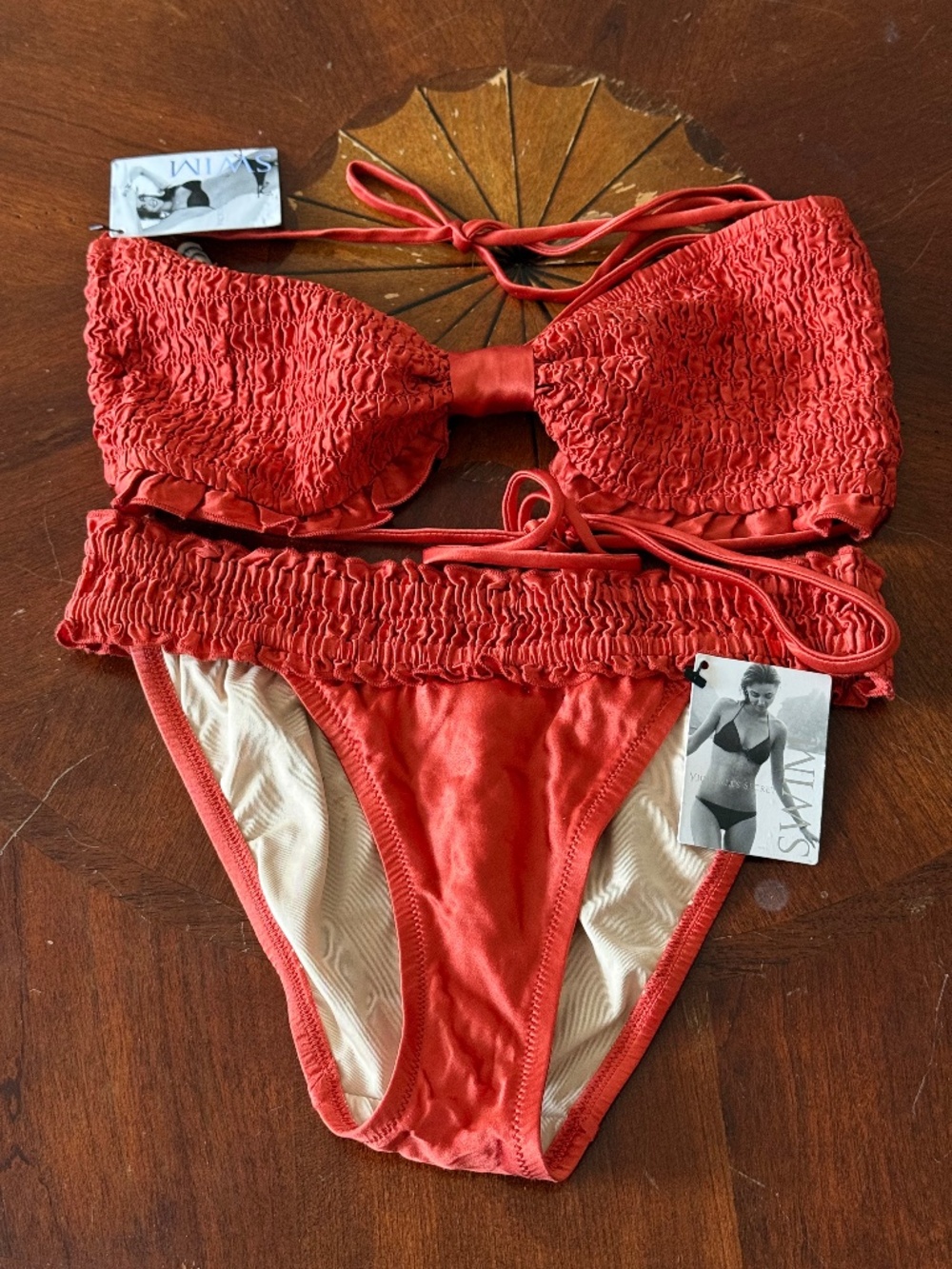 NWT Vintage Victoria's Secret Bikini Set, Orange, S/M